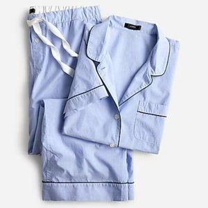 J. Crew Blue Cotton Pajama Set Sz S